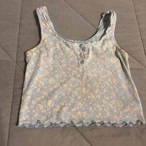 Aeropostale, blue with white and yellow daises, XS